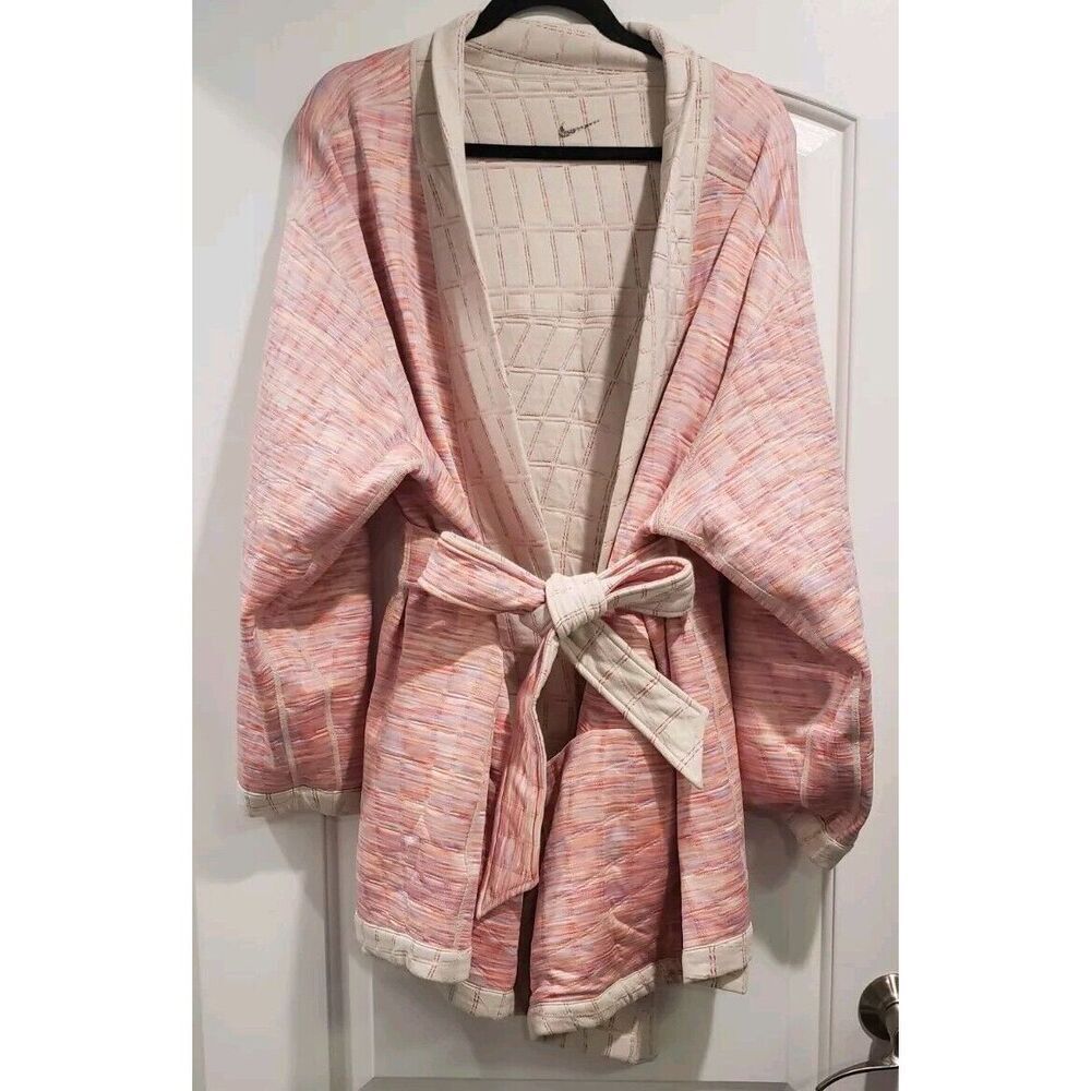 NIKE Womens Yoga Jacquard Reversible Cardigan Robe Size 1X Oversized NWT - Picture 4 of 13